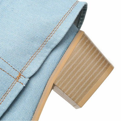 Claire - Bold Denim Knee-Highs