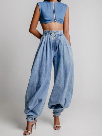 Una - Relaxed High-Waist Jeans