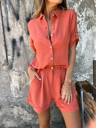 Maelis - Elegant Linen Two-Piece Set