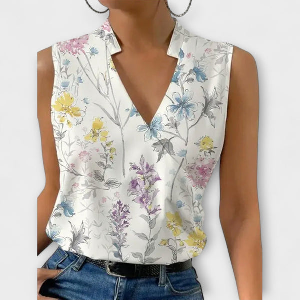 Loretta - Chic V-Neck Top
