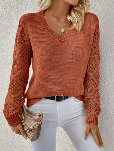 Elizabeth - Cozy V-Neck Sweater