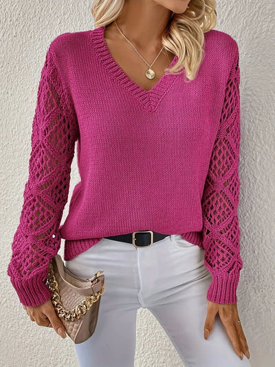 Elizabeth - Cozy V-Neck Sweater
