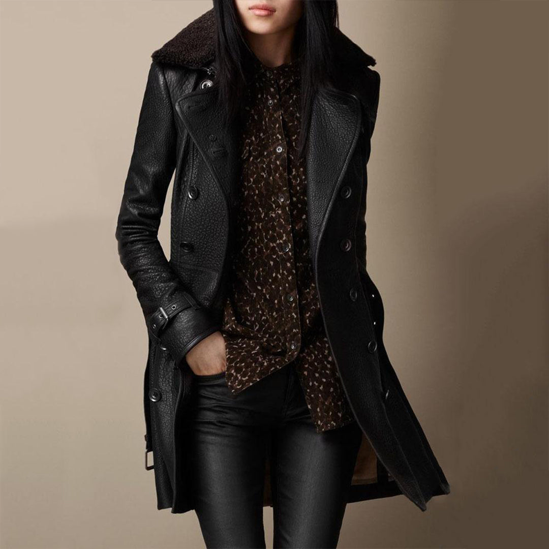 Pauline - Luxurious Leather Trench