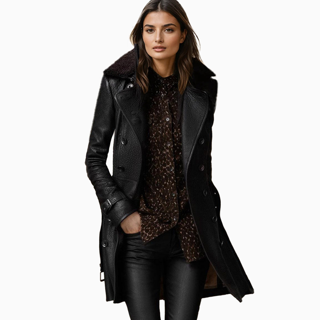 Pauline - Luxurious Leather Trench