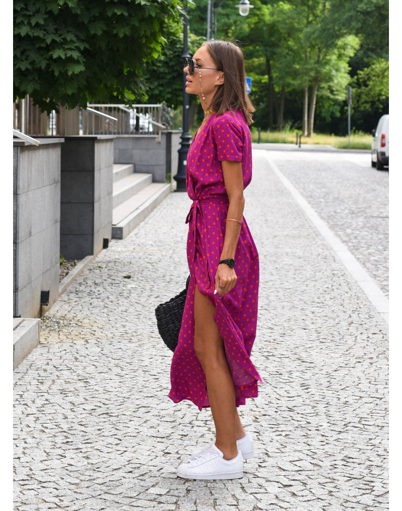 Aureza - Flattering Floral Wrap Dress