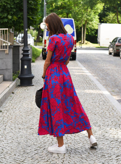 Aureza - Flattering Floral Wrap Dress