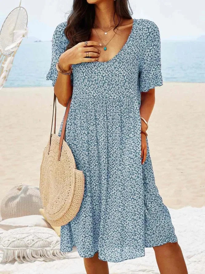Arielle - Soft Floral Pullover Dress