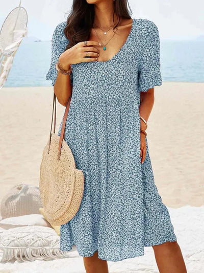 Arielle - Soft Floral Pullover Dress