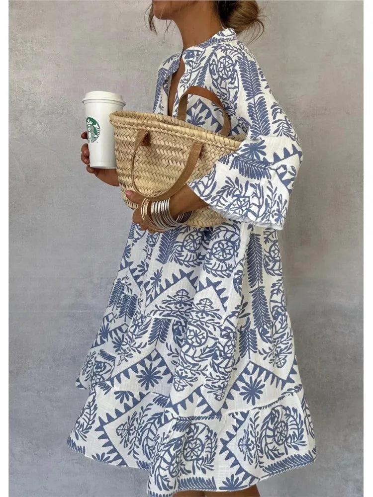 Amaya - Breezy Tribal Mini Dress