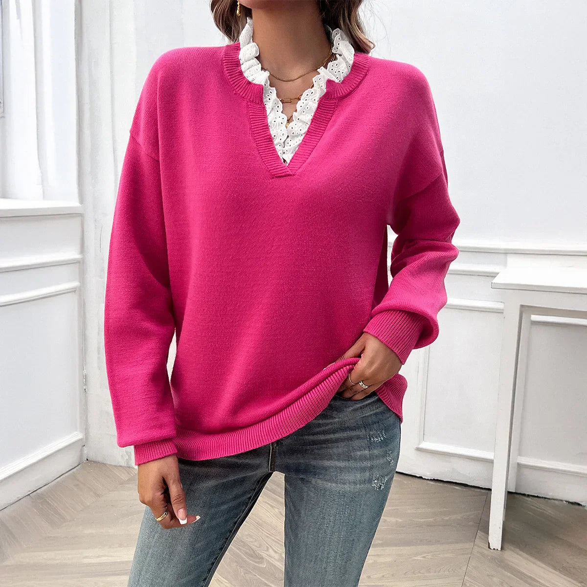 Zary - Timeless Lace Sweater