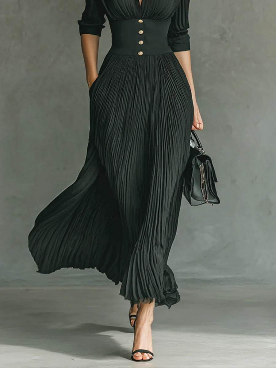 Siena - Timeless Pleated Maxi Dress