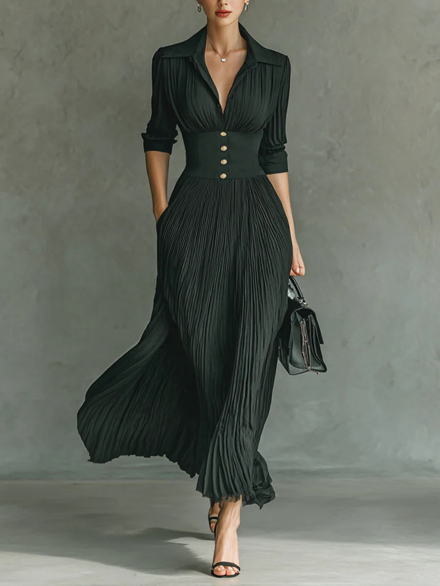 Siena - Timeless Pleated Maxi Dress