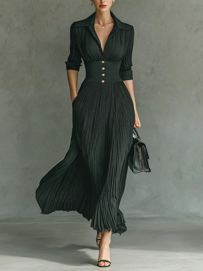 Siena - Timeless Pleated Maxi Dress
