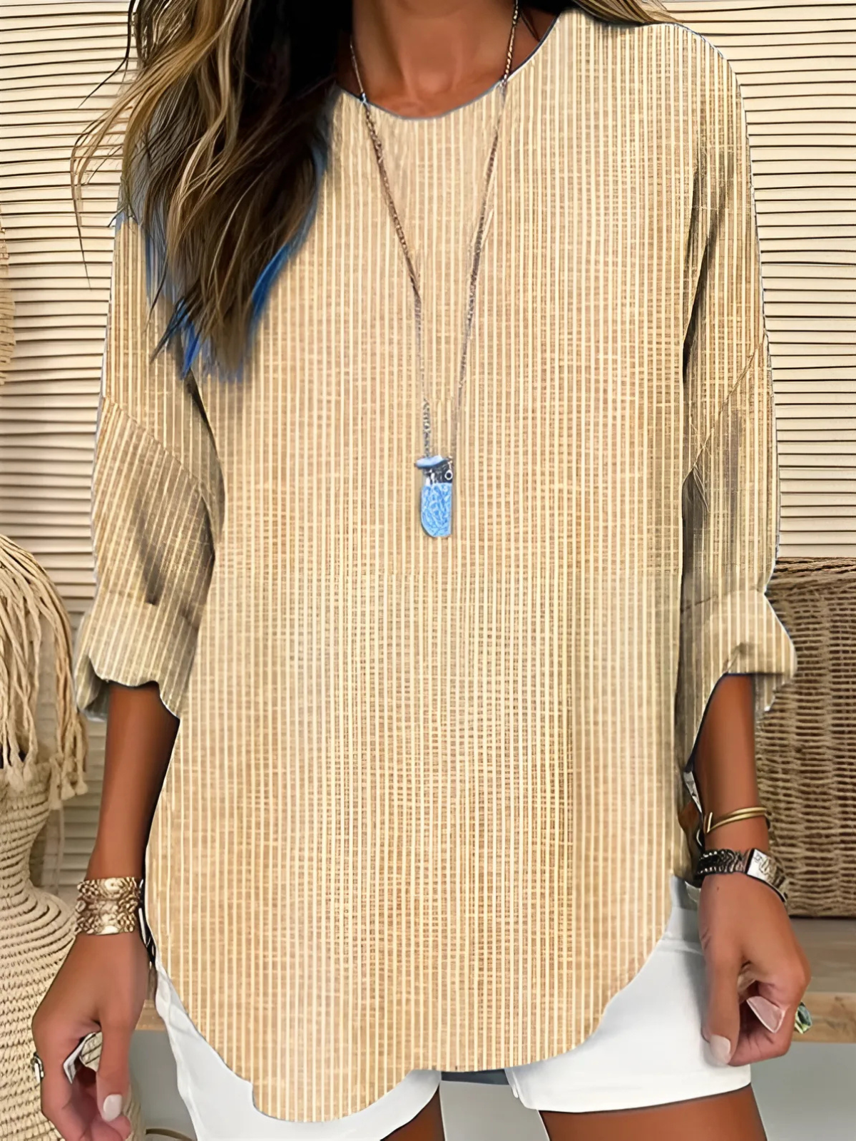 Rhea - Effortless Striped Blouse