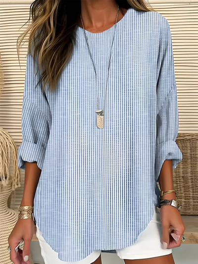 Rhea - Effortless Striped Blouse