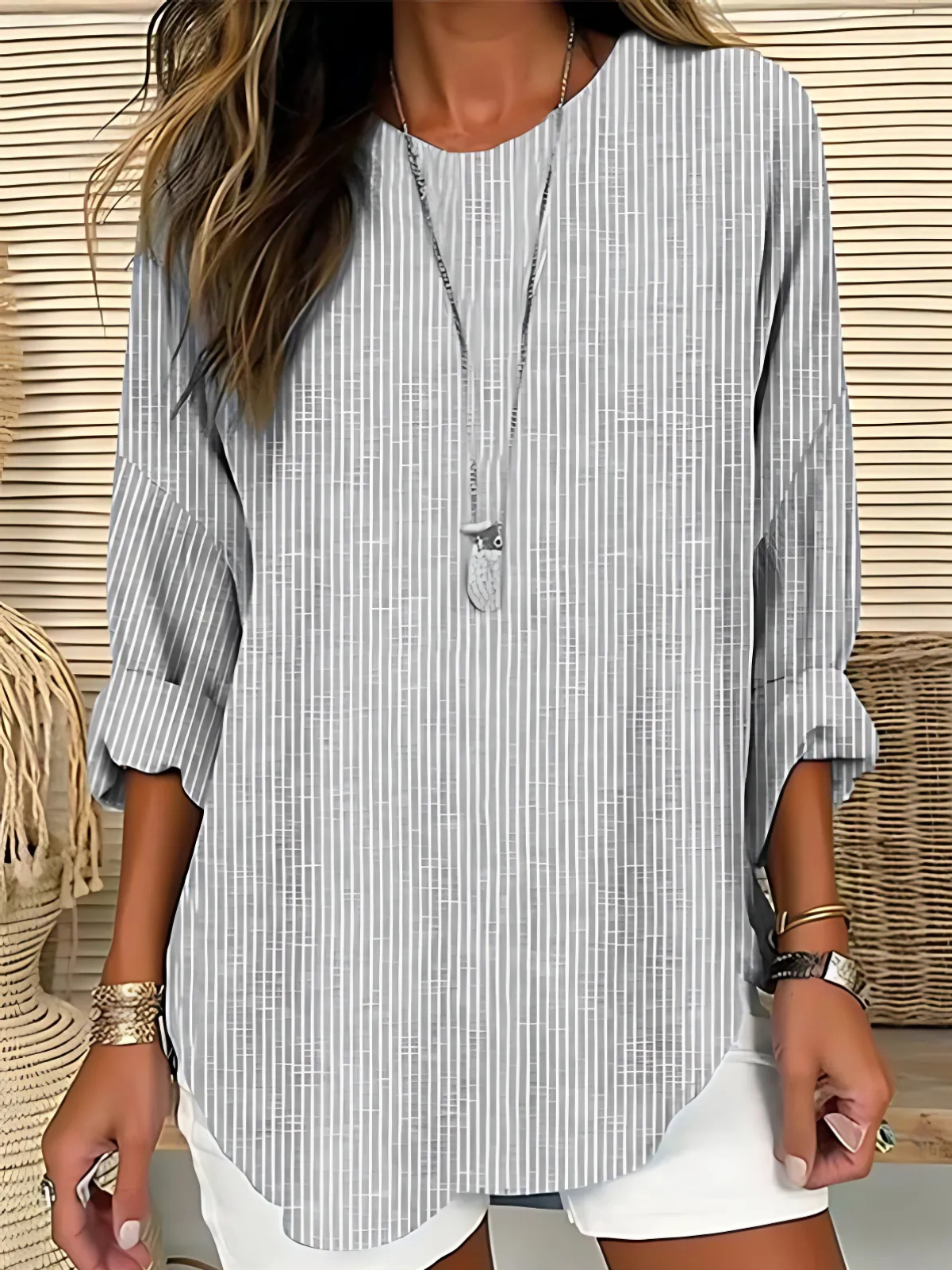 Rhea - Effortless Striped Blouse