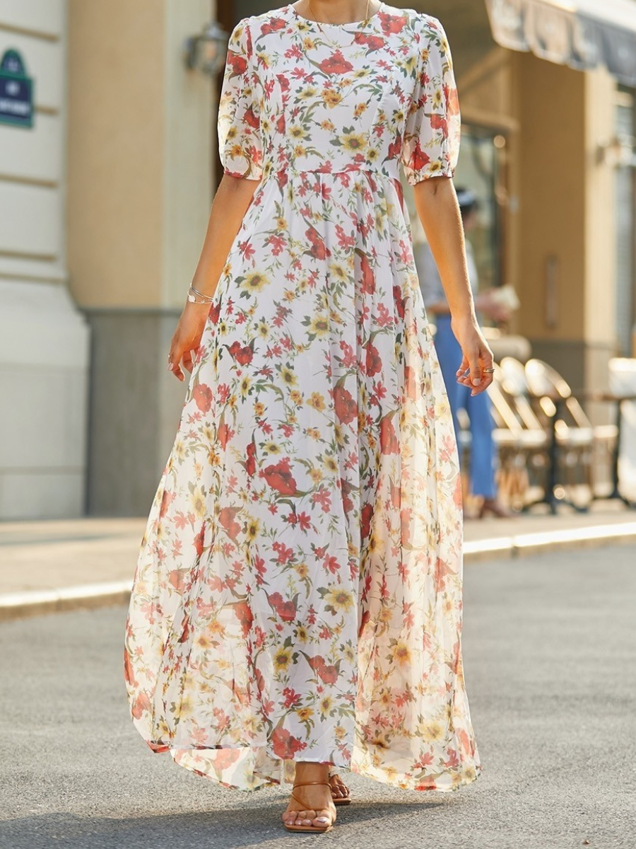 Ariane - Floral Chiffon Maxi