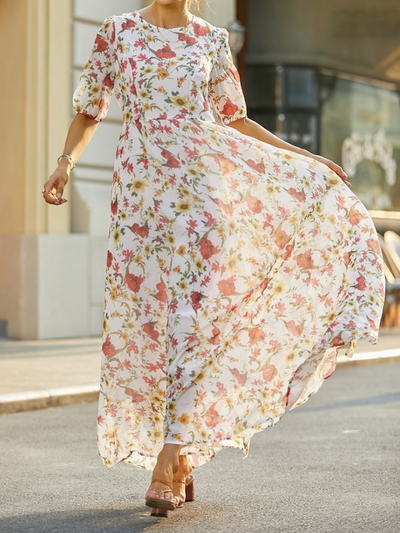 Ariane - Floral Chiffon Maxi