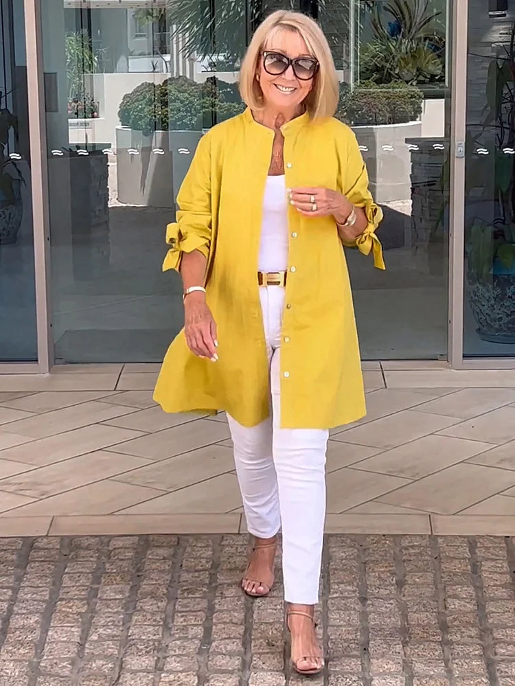 Ellaria - Whimsical Cotton Shirt Jacket