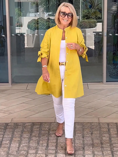 Ellaria - Whimsical Cotton Shirt Jacket