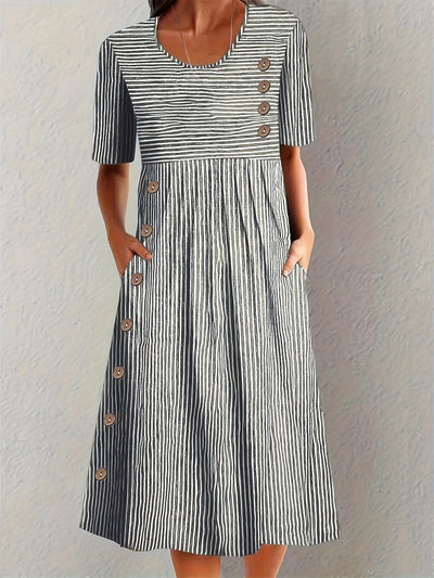 Sofia - Elegant Striped Summer Dress