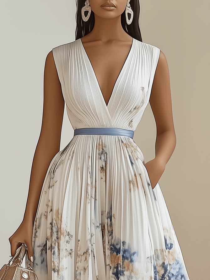 Flora - Stunning V-Neck Maxi Dress