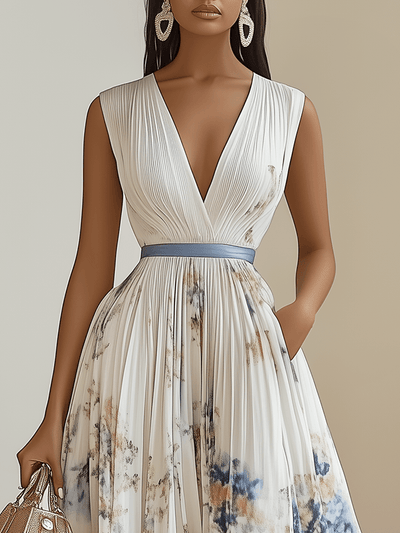 Flora - Stunning V-Neck Maxi Dress