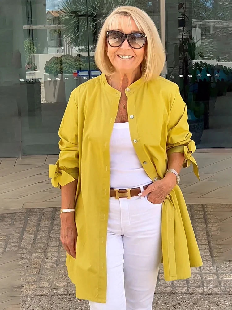 Ellaria - Whimsical Cotton Shirt Jacket