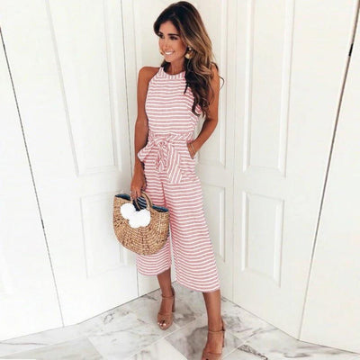 Juna - Elegant Striped Jumpsuit