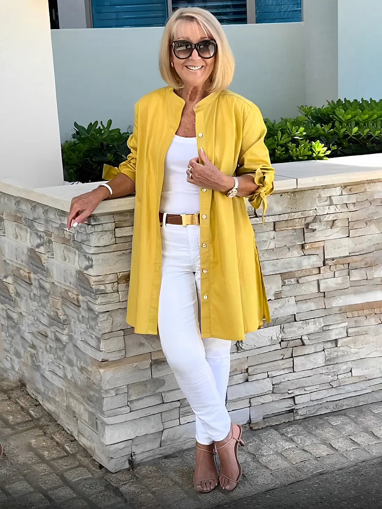 Ellaria - Whimsical Cotton Shirt Jacket