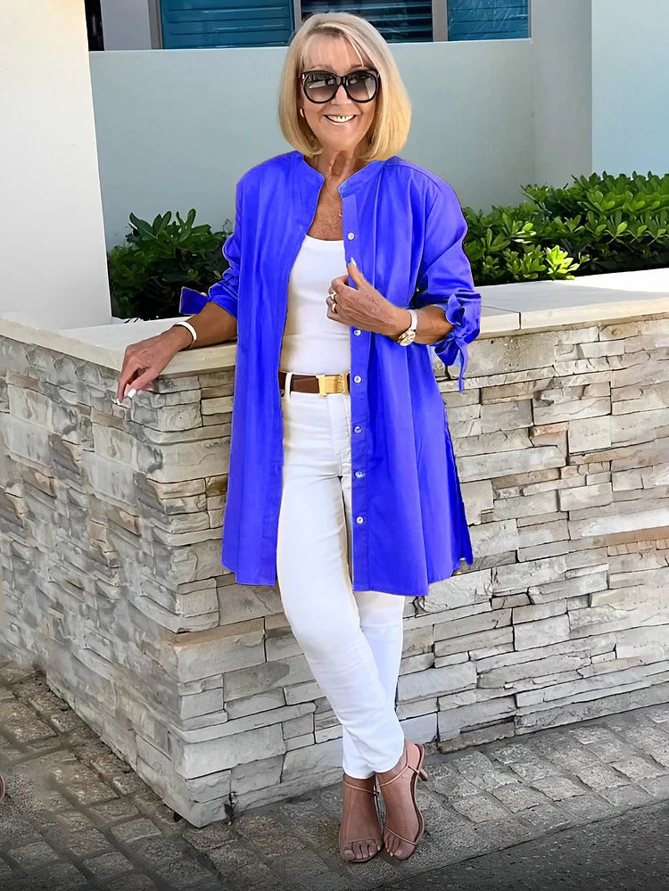 Ellaria - Whimsical Cotton Shirt Jacket