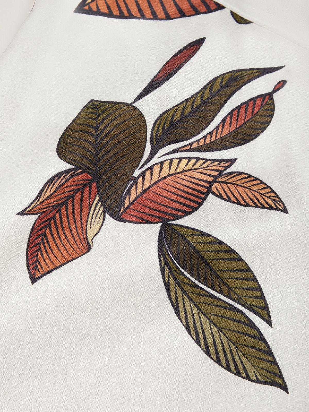 Lila - Vibrant Leaf Midi Dress