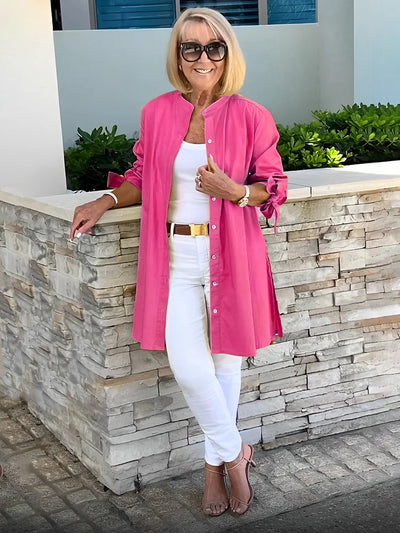 Ellaria - Whimsical Cotton Shirt Jacket
