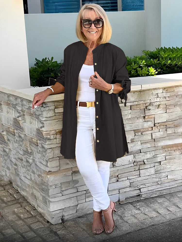 Ellaria - Whimsical Cotton Shirt Jacket