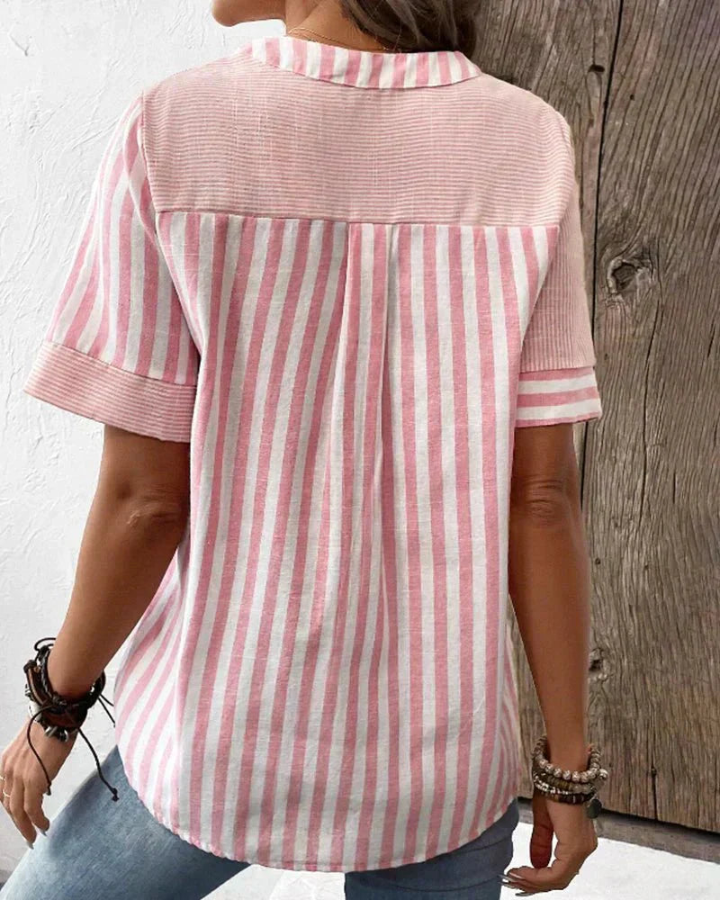 Lila - Chic Striped Blouse