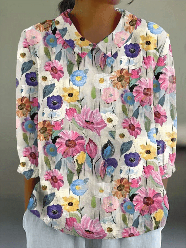 Jill - Artistic Floral Top