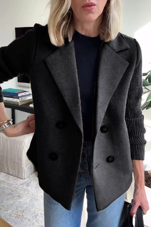 Freya - Stylish Knit-Sleeve Blazer