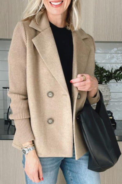 Freya - Stylish Knit-Sleeve Blazer