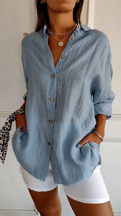 Sasha - Elegant Pleated Blouse