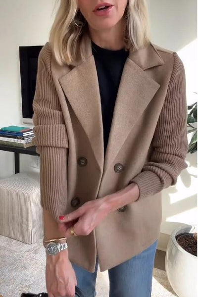 Freya - Stylish Knit-Sleeve Blazer