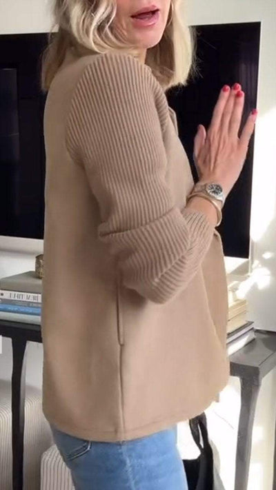 Freya - Stylish Knit-Sleeve Blazer