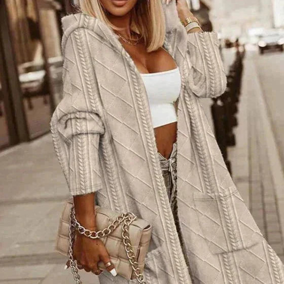 Jelone - Cozy Hooded Cardigan