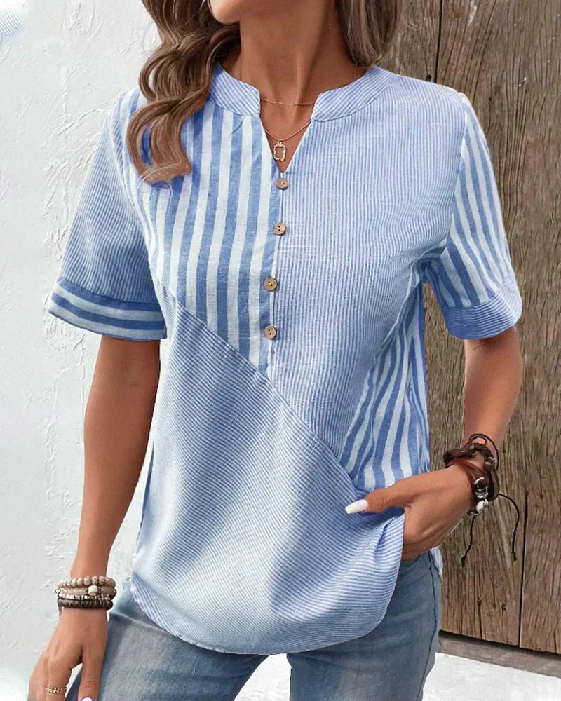 Lila - Chic Striped Blouse