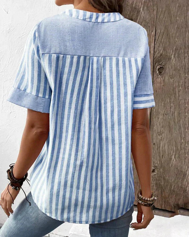 Lila - Chic Striped Blouse