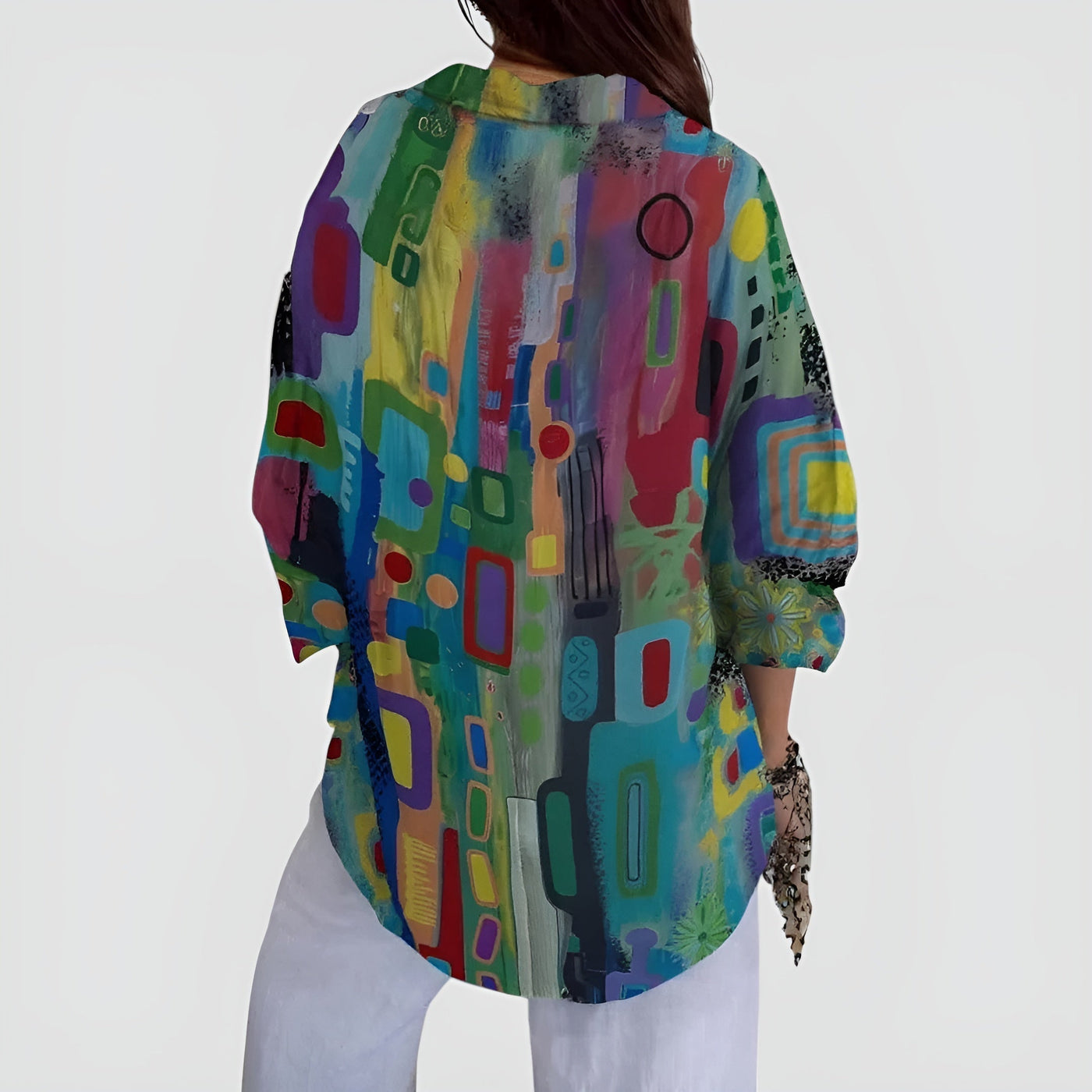 Ava - Comfortable Geometric Blouse