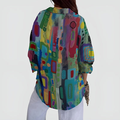 Ava - Comfortable Geometric Blouse
