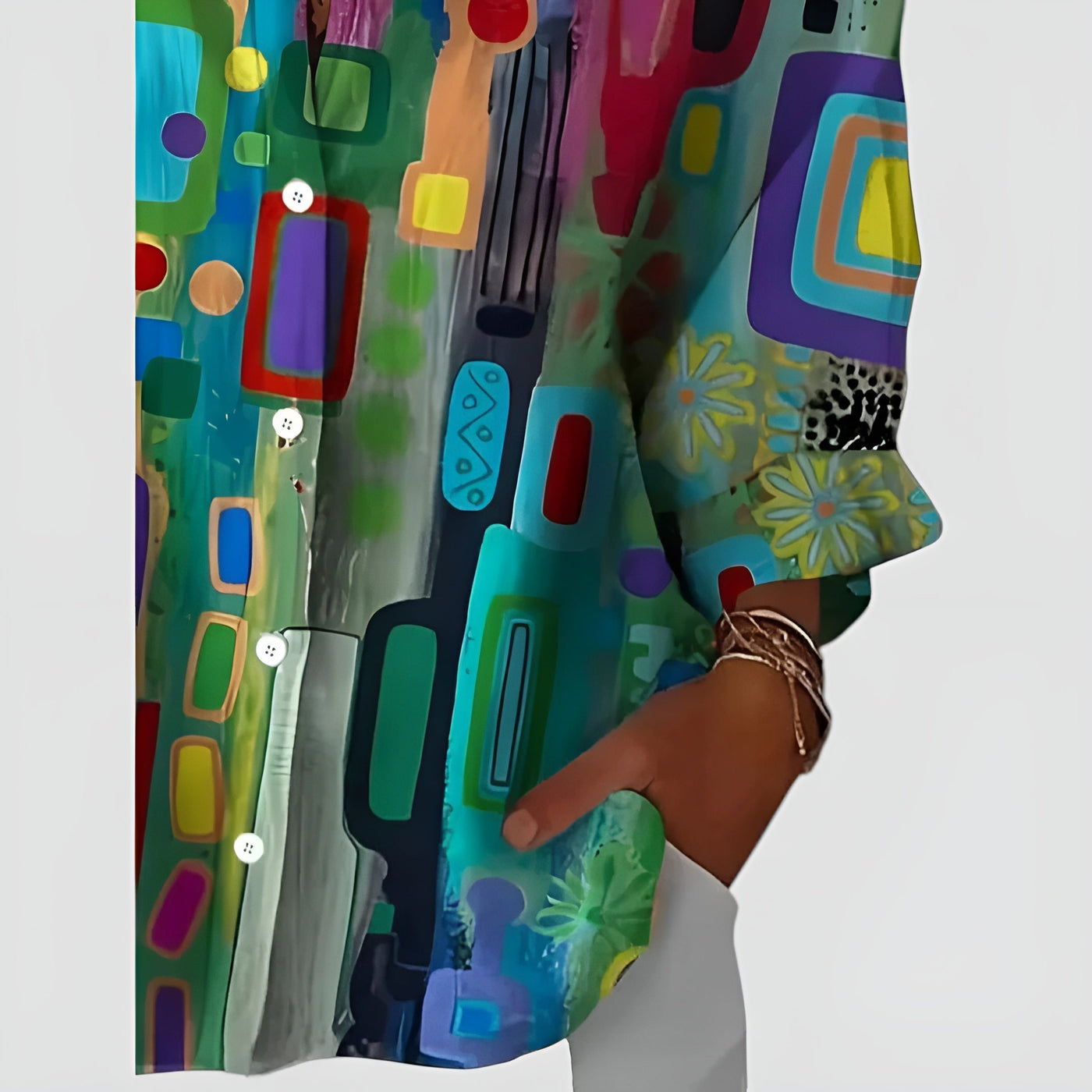 Ava - Comfortable Geometric Blouse