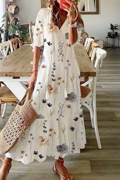Chanty - Boho Floral Maxi Dress