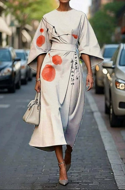 Angelica - Elegant Floral Midi Dress